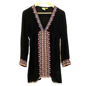 Urban Nomad Earthbound dress v neck elastic waist size M/L